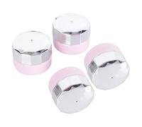 PRETYZOOM 4Pcs Small Plastic Nail Gel Jars Reusable Nail Polish Bottles Face Cream Containers for DIY Manicure and Cosmetic Storage