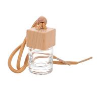PRETYZOOM 4pcs Square Car Perfume Bottle Pendant Glass Aromatherapy Diffuser for Car Air Freshener Refillable Essential Oil Vials Ornament