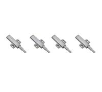 PRETYZOOM 4pcs Stainless Steel Cabinet Door Buffers with Built-in Magnet and Mounting Accessories, Furniture and Cupboard Rebounding Tools for Silent Push to Open Door Catch, Sturdy