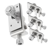PRETYZOOM 4pcs Stainless Steel Solar Panel Grounding Clips Fixed Photovoltaic Coupling Cable Clamps for Bare Wire Burial Secure Connection