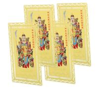 PRETYZOOM 4pcs Tai Sui Amulet Cards Handcrafted Feng Shui Luck Charms for Wealth and Protection Featuring Zhe Year Horse Cultural Blessing Keepsake for Chinese Year