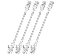 PRETYZOOM 4pcs Windproof Hat Strap Clips with PC Material Foldable and Anti-Slip Hat Retainer Buckles for Caps for Travel and Running Outdoor Activities