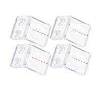 PRETYZOOM 4pcs Woodworking Magnifying Glass with Dual Holes Plastic Table Saw Magnifier Compact and Portable Secure Attachment for Wood Projects