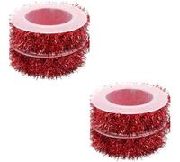 PRETYZOOM 4rolls Christmas Tree Tinsel Garland Snowflake Pattern Hanging Decor for Holiday Decorations Versatile Band for Use for Festive Atmosphere