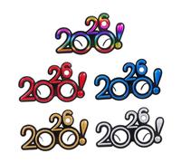 PRETYZOOM 5 Pairs Festival Glasses with Creative Mark Unique Party Accessories for Year Celebrations Photo Booths and Themed Events Comfortable Fit for Adults Set