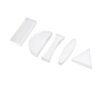 PRETYZOOM 5 Pcs Acrylic Optical Lens for Physics Teaching Includes Convex Concave Semicircle Triangle Rectangle Shapes Smooth Surface for School Optical Experiments and Light Convergence