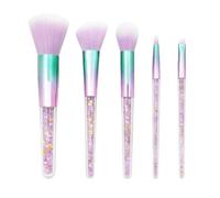 PRETYZOOM 5 Pcs Professional Makeup Brush Set with Handles Purple Bristles Diamond Powder Brush Eye Shadow for Women’s Cosmetic Application