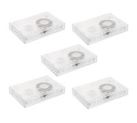 PRETYZOOM 5 Set Blank Cassette Tapes with Plastic Cases for Recording 45-minute Recordable Audio Cassettes for Speaking Improvement and Repetition Exercises with Convenient Organisation