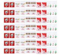 PRETYZOOM 500pcs Christmas Candy Bags with Self-adhesive Seal, Beautiful Festive Pattern Storage Pouch for Wedding Favors and Giveaways, Safe to Use Holiday Treat Bags