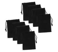 PRETYZOOM 50Pcs Black Velvet Drawstring Pouch Bags Jewelry Storage Pouches for Organizing Essentials for Weddings Birthdays and Special Events