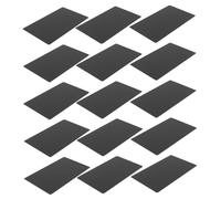 PRETYZOOM 50pcs Blank Metal Name Cards for Laser Engraving Black Matte Business Card Blanks Smooth Metal for Printing and DIY Designs