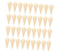 PRETYZOOM 50pcs Disposable Degradable Wooden Ice Cream Packing Cones Candy Cone Cups for Catering Weddings Parties Outdoor Picnics Lightweight Portable Snack Holders