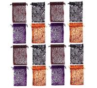 PRETYZOOM 50pcs Halloween Drawstring Spider Web Mesh Bags Candy Containers for Treats Snacks Gift Packaging Party Favor Sweets Storage