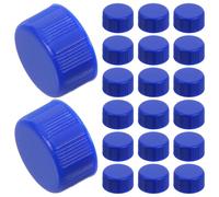PRETYZOOM 50pcs Plastic Autosampler Vial Caps with Blue Fluoropolymer Silicone Seals, High Temperature Resistant Chromatographic Bottle Caps for Efficient Compound Separation in Liquid
