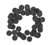 PRETYZOOM 50pcs round Graphite Electrode Plates High Temperature Sturdy Graphite Blocks Impurity Minimized for Laboratory Applications and Metal Smelting