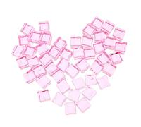 PRETYZOOM 50pcs Simulated Ice Cubes Square Plastic Reusable Fake Ice Cubes Washable Artificial for Fish Tank Decor and Photo Props