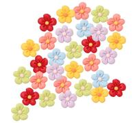 PRETYZOOM 50pcs Small Resin Five-petal Flower Charms for DIY Handicraft Accessories, Phone Case Decor, Hair Tie Decorations, Random Mixed Styles