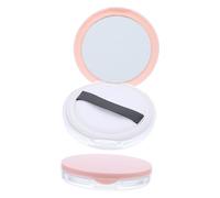 PRETYZOOM 5G Loose Powder Container Set 2Pcs with Puff and Mirror, Sturdy Plastic Compact Makeup Powder Case for Travel and-The-Go