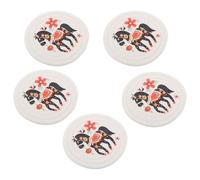 PRETYZOOM 5pcs 2026 Chinese Zodiac Horse Year Cotton Rope Woven Coasters 12cm Circular Drink Cup Mats Heat Insulation Placemat for Home Table Protection