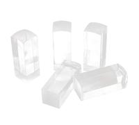 PRETYZOOM 5pcs Acrylic Blank Stamps for Crafting, Seal Material for Diary Decoration and Handbook Decoration, DIY Seal for Scrapbooking and Engraving Projects