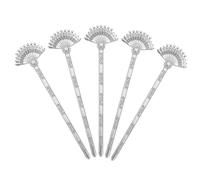 PRETYZOOM 5pcs Alloy Fan Hair Stick Set Ancient Style Hair Accessory and Women Silver Retro Design Suitable for Ceremonies and Photography