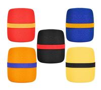 PRETYZOOM 5pcs Assorted Color Sponge Microphone Covers Windproof Protective Mic Sponge Covers to Block Saliva and Reduce Wind Noise for Handheld Microphones Random Color