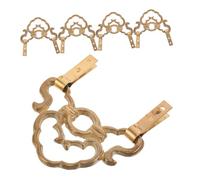PRETYZOOM 5pcs Brass Picture Frame Hooks Vintage Chinese Style Antique Copper Wall Mounting Hardware Heavy Duty Support for Artwork Plaques Mirrors Home Decor