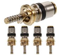 PRETYZOOM 5pcs Copper Air Conditioning Valve Core for Automotive Air Conditioning System, Efficient Replacement Ac Valve Stem Kit Leakproof High Pressure Design for Vehicle R134a