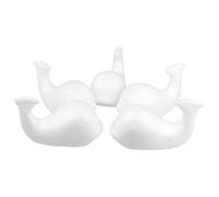PRETYZOOM 5pcs DIY Whale Shape Foam Animal Ornament, 157mm White Foam Material, Stimulates Imagination and Can be Glued, for DIY Crafts and Kindergarten Activities