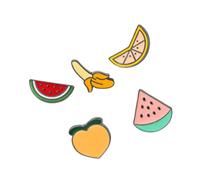 PRETYZOOM 5pcs Fruit Series Brooch Pins Small Alloy Funny Brooches Chic Costume Props Decoration for Women Unique Cute Lapel Pins for Daily Wear
