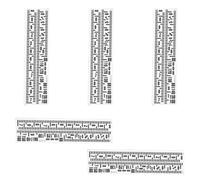 PRETYZOOM 5pcs Height Growth Chart Sticker Set in Black PVC with Strong Adhesion and Stable Design for Nursery and Family Environments, Peel and Stick Wall Mounted Measuring Ruler