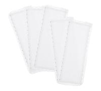 PRETYZOOM 5pcs Lace Blank Cross Stitch Bookmark Embroidery Fabric Bookmark Polyester Material White Color Lace Pattern Reading Progress Creative Handmade Craft Enthusiasts Reading Embroidery