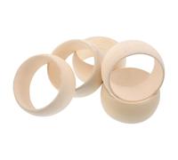 PRETYZOOM 5pcs Large Natural Wooden Bangles Set 38mm Width, 69mm Inner Diameter Unpainted Round Wood Bracelets for DIY Jewelry Making, Painting, Arts and Crafts Projects
