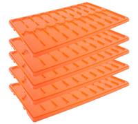 PRETYZOOM 5pcs Microscope Slide Drying Holder with Slots Polished Laboratory Microscope Slide Storage Rack for Efficient Sample Drying Chemical-resistant Space-saving Microslides Holder for