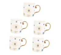 PRETYZOOM 5pcs Novelty Mug Cute Evil Eye Pattern Coffee Mug Large Vintage Ceramic Cup for Tea Coffee
