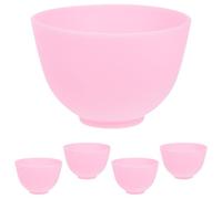 PRETYZOOM 5pcs Silicone DIY Mask Mixing Bowls Medium Lightweight Portable Face Mask Tool Kit for Skin Care Odorless Bowls for Hydrating Moisturizing Peel Off at Home Travel