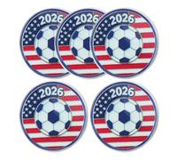 PRETYZOOM 5pcs Soccer Fan Gift Pin Set Alloy National Flag Soccer Brooch Pins with Secure Attachment, round Shape for Hats and Jerseys, for Events and Group Gatherings