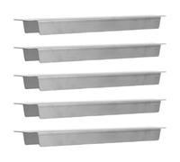 PRETYZOOM 5pcs Stainless Steel Food Display Adapter Rods for Buffet Display Rack and Hotel Kitchens, Reliable Anchored Partition Support Bars with Time-Saving Design for Restaurant Food Pan