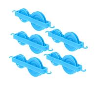 PRETYZOOM 5Pcs Student Pulley Experimental Equipment for Physics Mechanics Teaching Plastic Fixed and Moveable Pulleys for Classroom Demonstrations and Home Learning