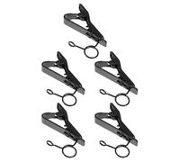 PRETYZOOM 5pcs Universal Mic Collar Clips for Lavalier Microphones, Iron Material Easy to Install Design, Hands-free Use for Live Streaming and Video Recording Accessories