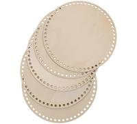 PRETYZOOM 5pcs Wooden Crochet Basket Base for DIY Bag Making and Crafting