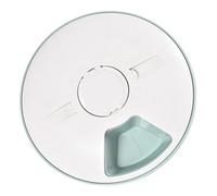 PRETYZOOM 6-meal Timed Auto Pet Feeder Abs Space-saving Pet Feeding Bowl Lightweight 90g for Corner Placement