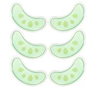 PRETYZOOM 6 Pairs Double Eyelid Gel Ice Cooling Green Plastic for Natural Eyelid Enhancement, Rapid Puffiness Relief, Work and Home Resting for Adults and Moms