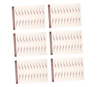 PRETYZOOM 6 Sheets Eyebrow Transfer Stickers Peel Off Simulated Brow Decals for Instant Shaping and Grooming Self-adhesive Hair-like Eyebrow Tattoo Stickers for Women Daily Makeup
