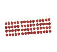 PRETYZOOM 60 Pcs Christmas Apple Pendant Red Apple Ornaments Christmas Tree Topper Candy Cane Christmas Decorations Xmas Apples Miniature Apple Decor Golden and Red Apple Apples Glitter Foam