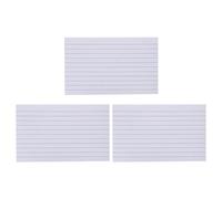 PRETYZOOM 600pcs Presentation Cards Index Cards Study Aids for Students Double Sided Note Study Tools for School for Memory Lined Note Small File White