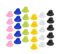 PRETYZOOM 60pcs Assorted Colour Heart Shape Plastic Pin Backs Locking Clasp for Brooches with Secure Locking Feature for Jewellery Making and Fixing Scrapbooks