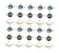 PRETYZOOM 60pcs Electroplated Alloy Planet Charms DIY Pendant for Jewelry Making Includes Blue Black White Satellite and Comet Pendants Creative Necklace Charms for Craft Lovers and Giving
