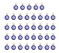 PRETYZOOM 60pcs Mini Evil Eye Charms for Bracelet DIY Accessories, Lightweight Alloy and Glass Beads, Unique Design with Vibrant Colour, for Everyday Use and Jewelry Making