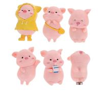 PRETYZOOM 6pcs 3d Cute Animal Refrigerator Magnets Set, Cartoon Piggy Fridge Magnet Stickers for Photo Wall and Whiteboard, Magnetic Kitchen Accessories for Home Organization